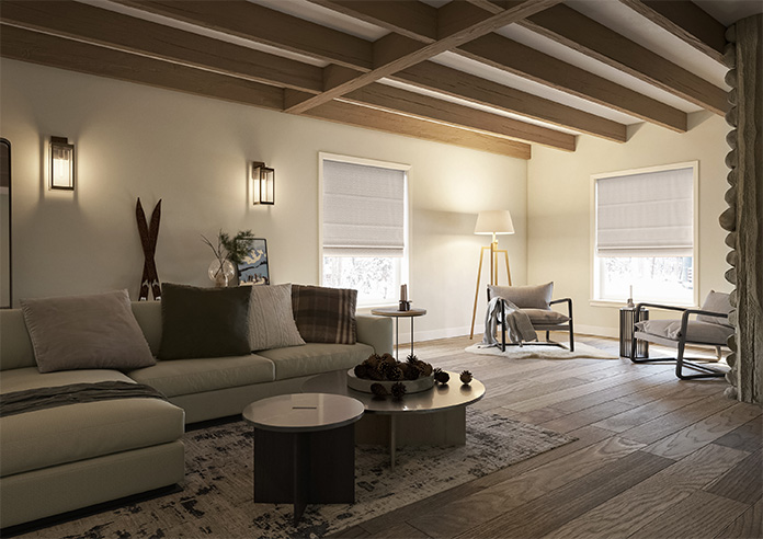 Dew Drop, Metallic Taupe - Twist&Fit Roman Blind - Image 6